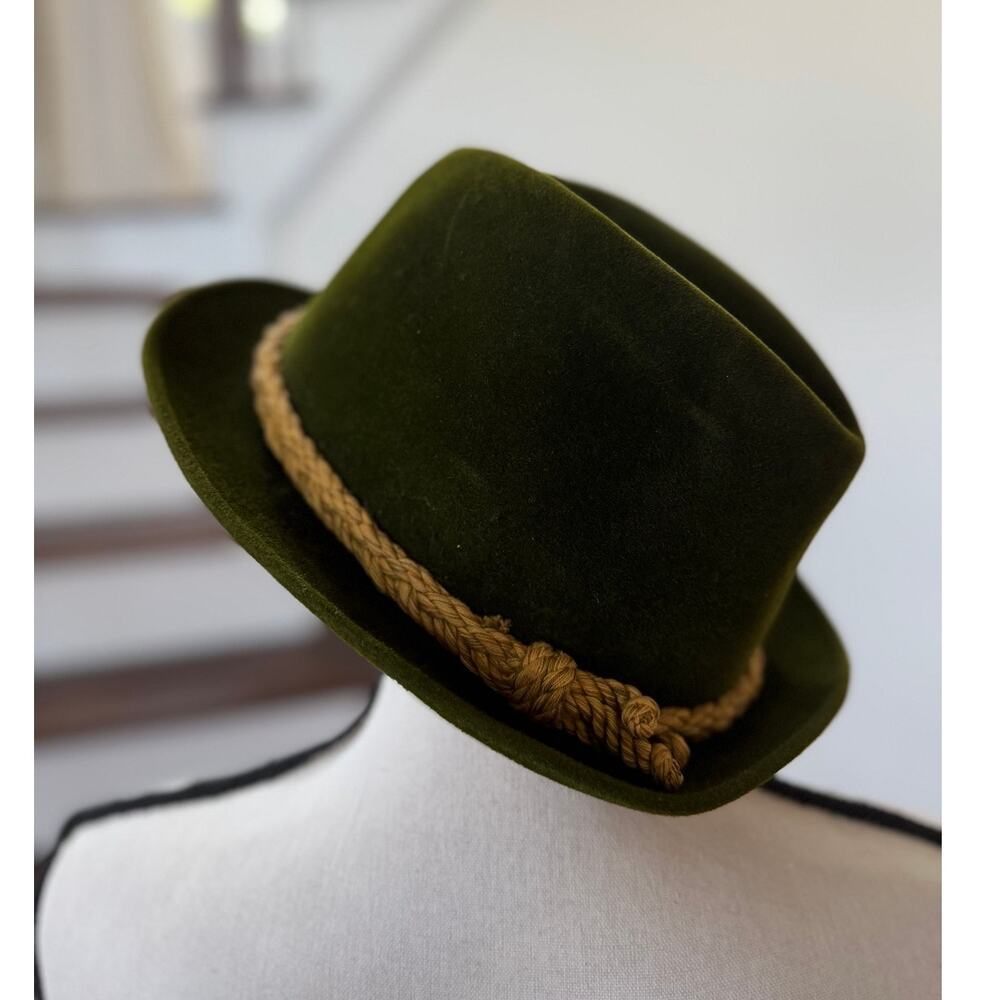 P. & C. Habig Brooks Brothers Green Velvet Velour Tyrolean Austrian German Hat